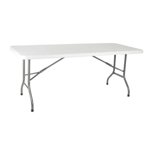 Foldable wide table plastic 182 x 75 cm