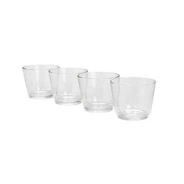 Small glass tealight with lights