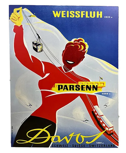 Poster vintage - Davos 80x120cm