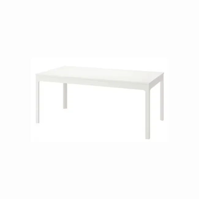 White wooden table with extension
