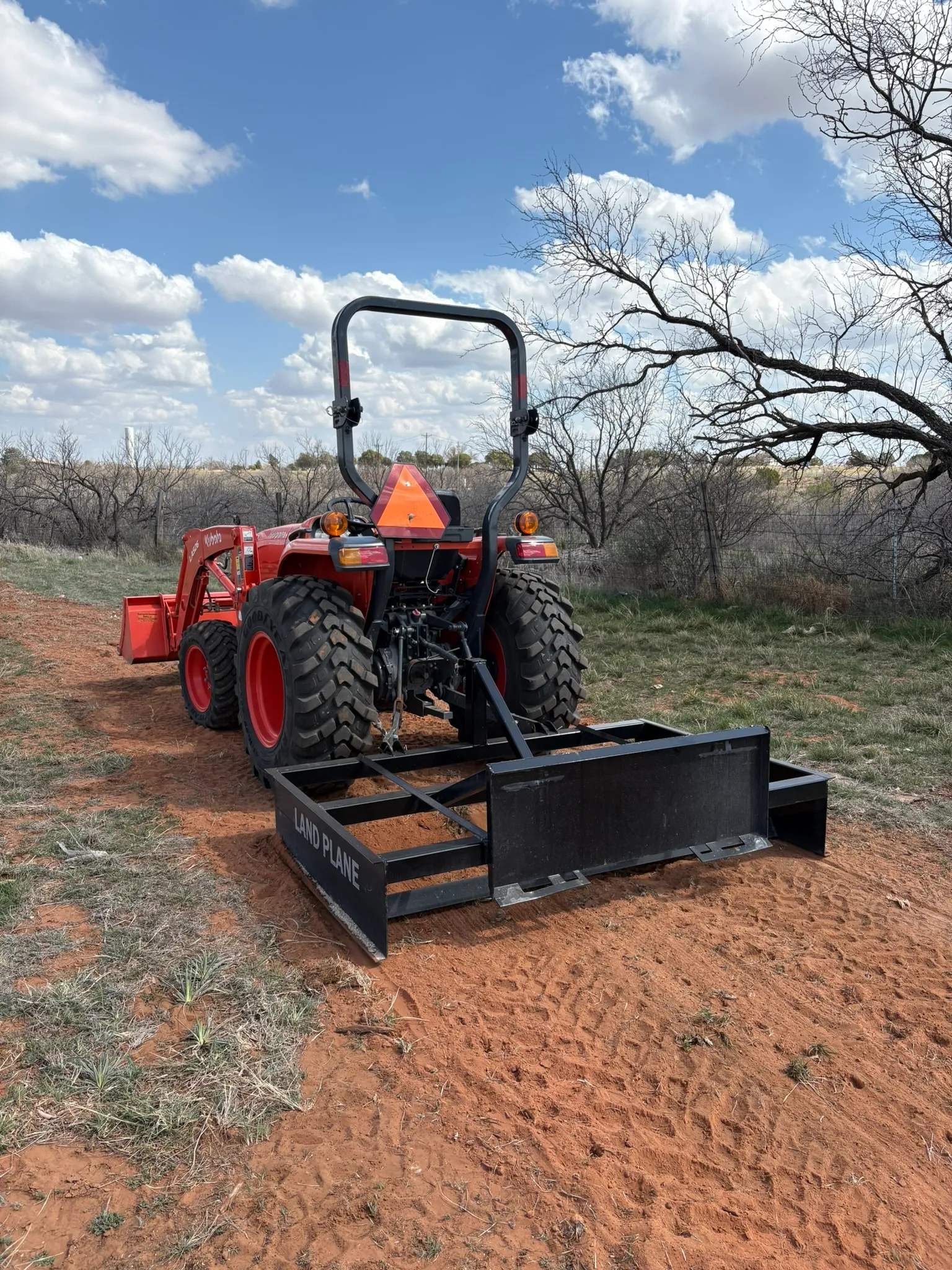  Tractor with land plane 72 inch