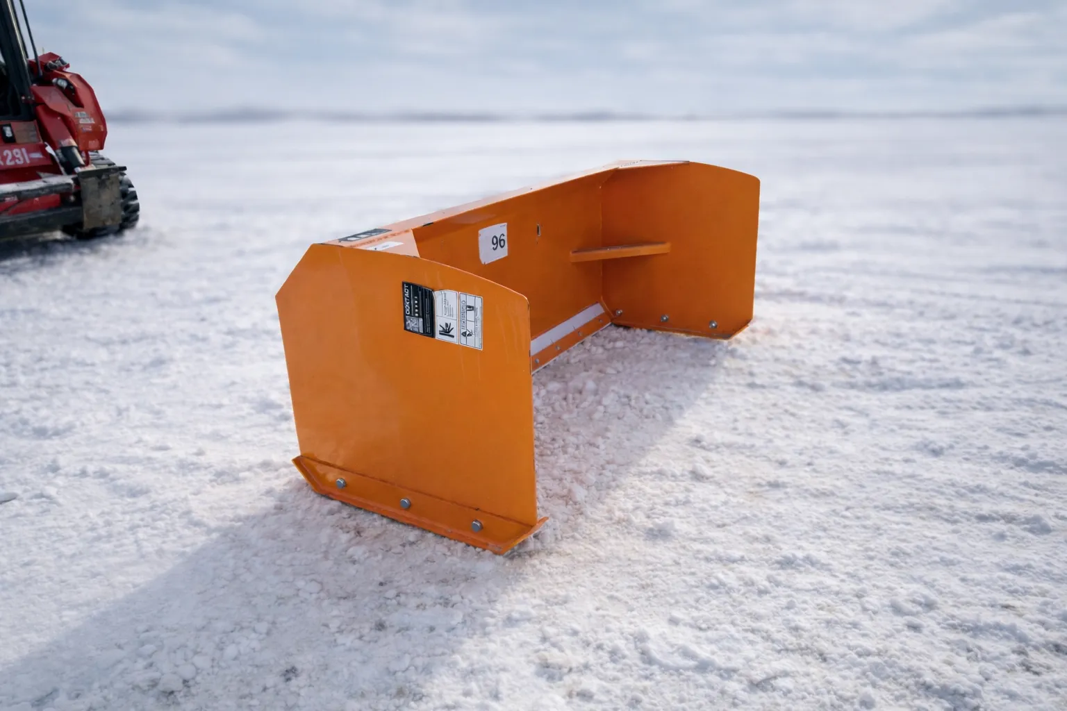 Skid steer snow pusher attachment 84''