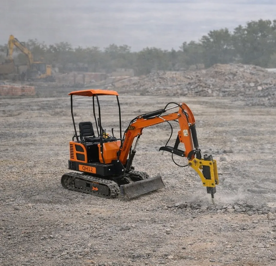 Mini excavator (2K) with braker hammer