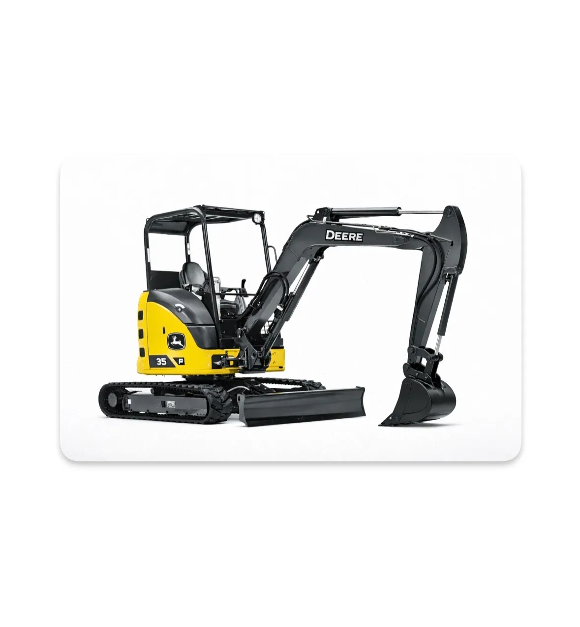 JD 35P mini excavator with 24'' bucket