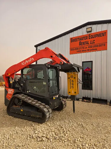 Kubota 65 HP skid steer/bobcat with breaker hammer