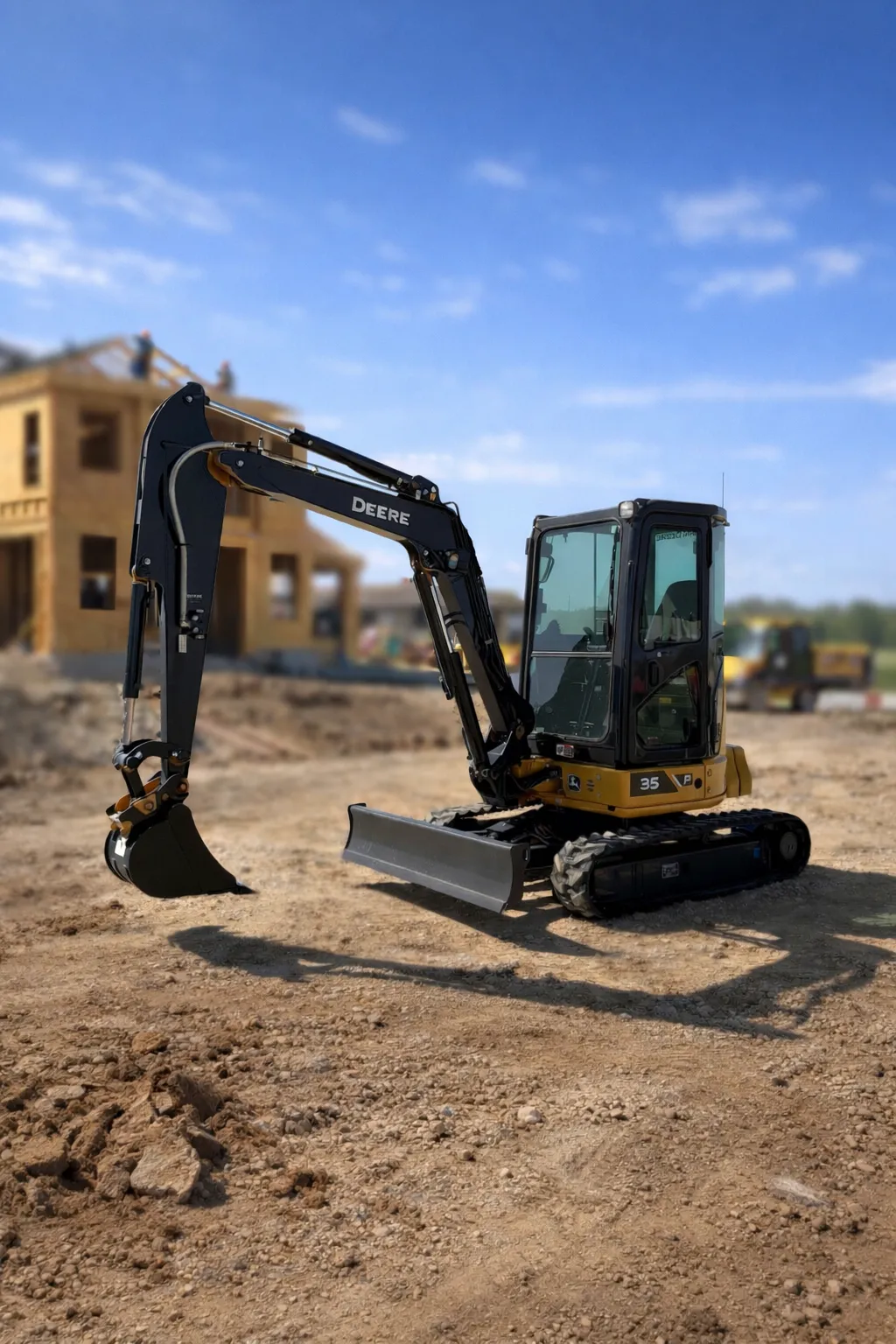 JD 35P mini excavator (enclosed cab) with 12'' bucket