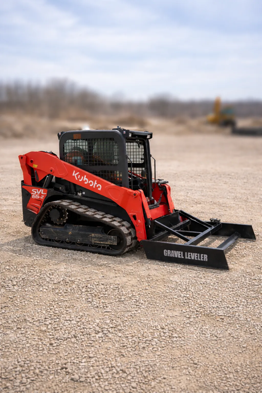 Kubota 65 HP skid steer/bobcat with 72'' land plane
