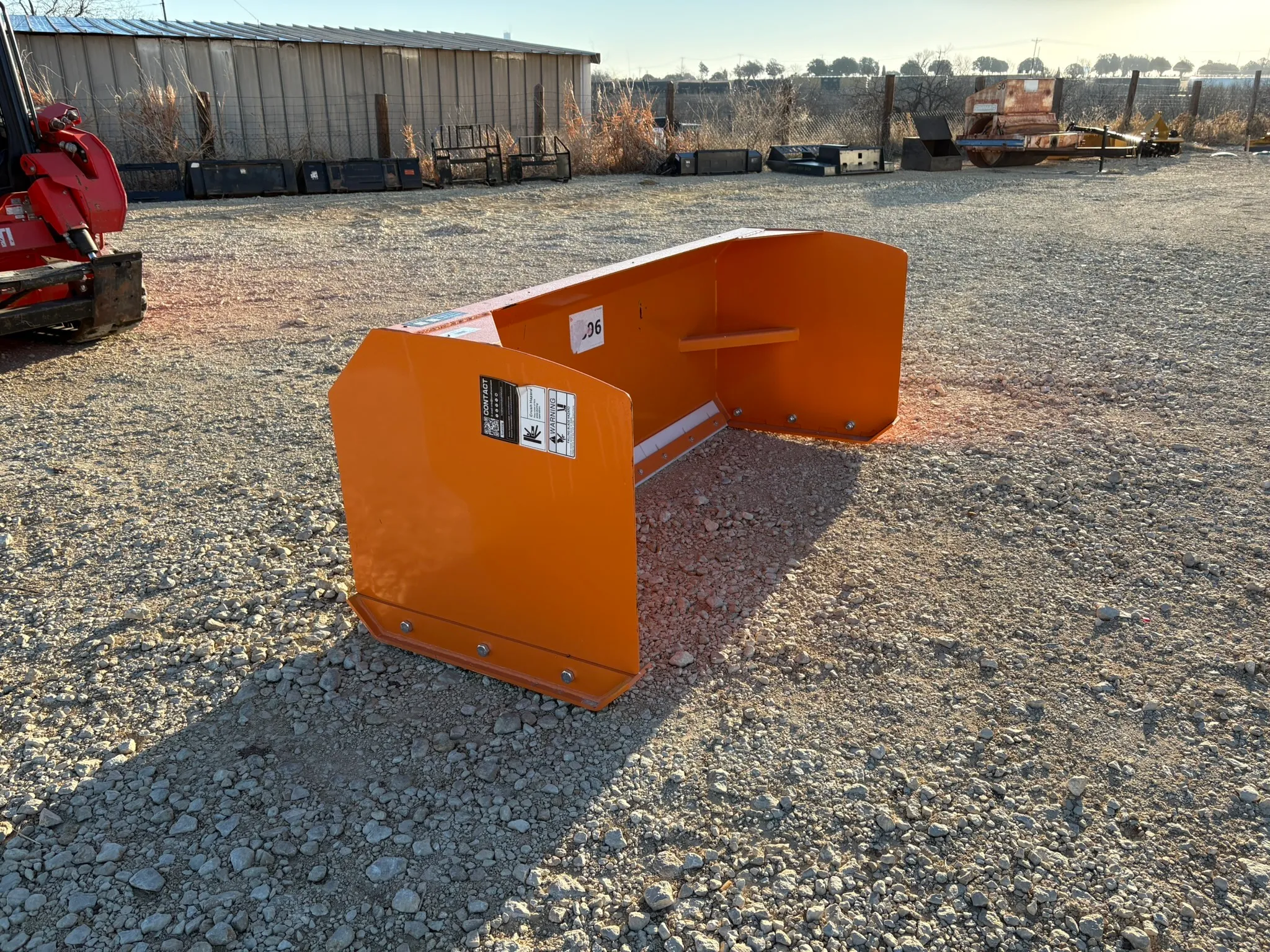 Skid steer snow pusher attachment 84''