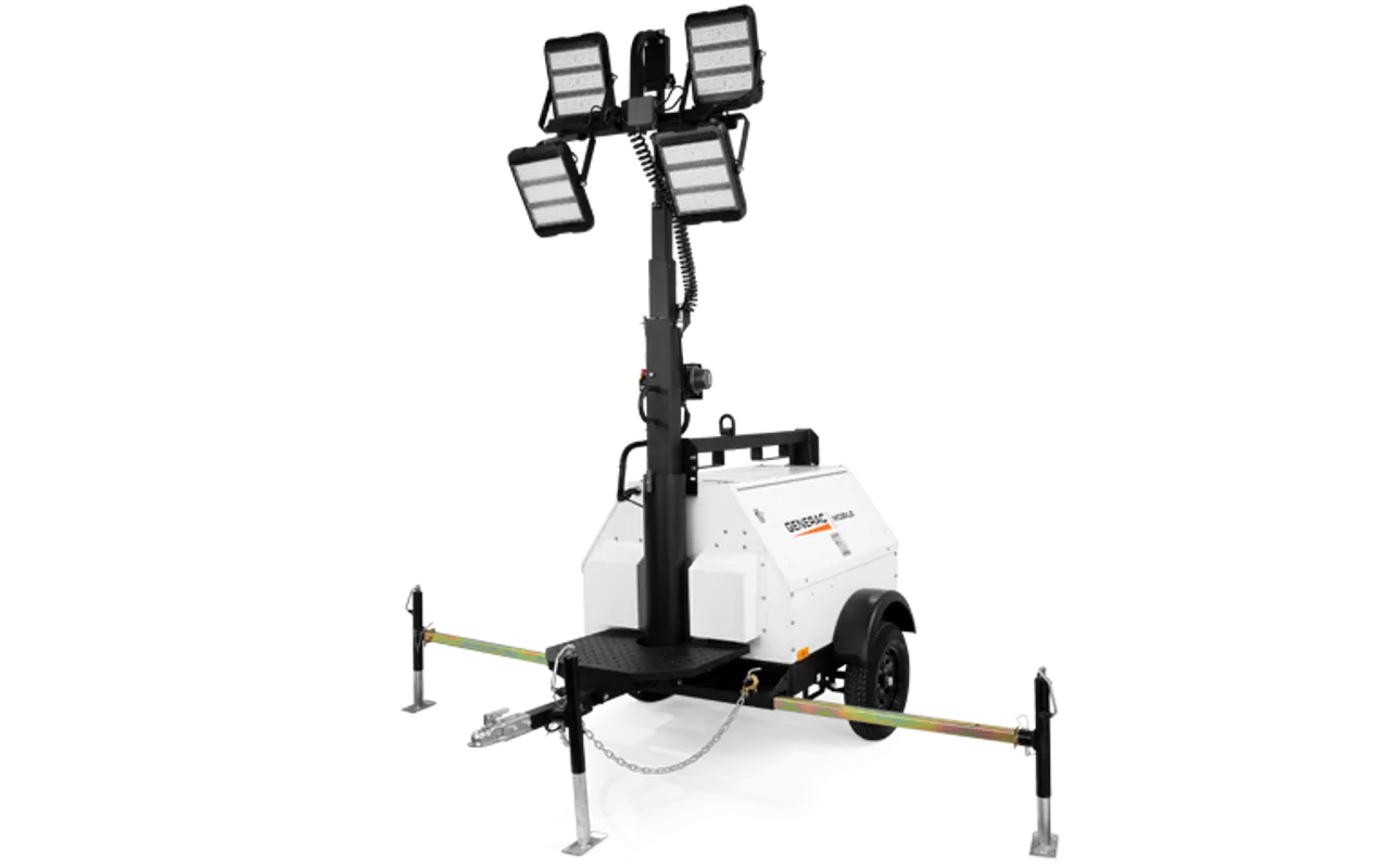 Light tower with 6 kW generator 