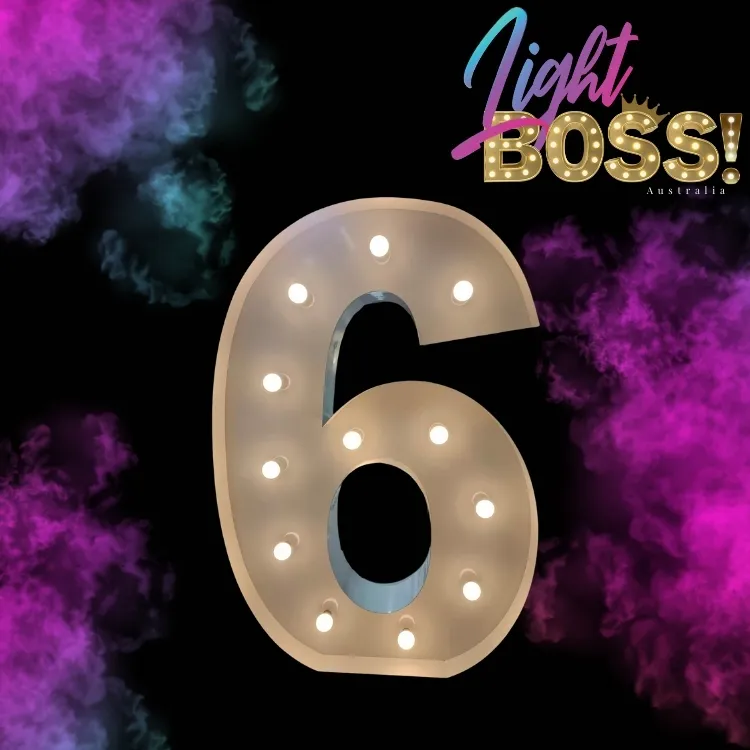 "6" 600mm High LED Light Number