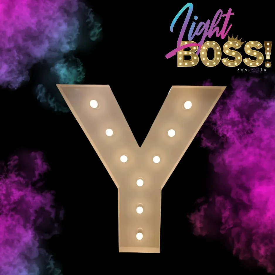 "Y" 600mm High LED Light Letter