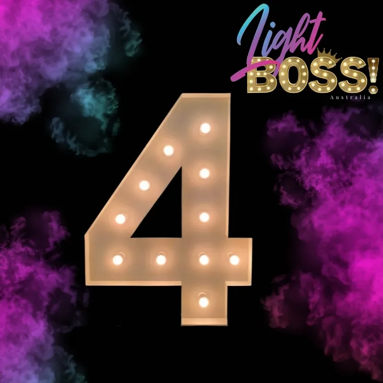 "4" 600mm High LED Light Number