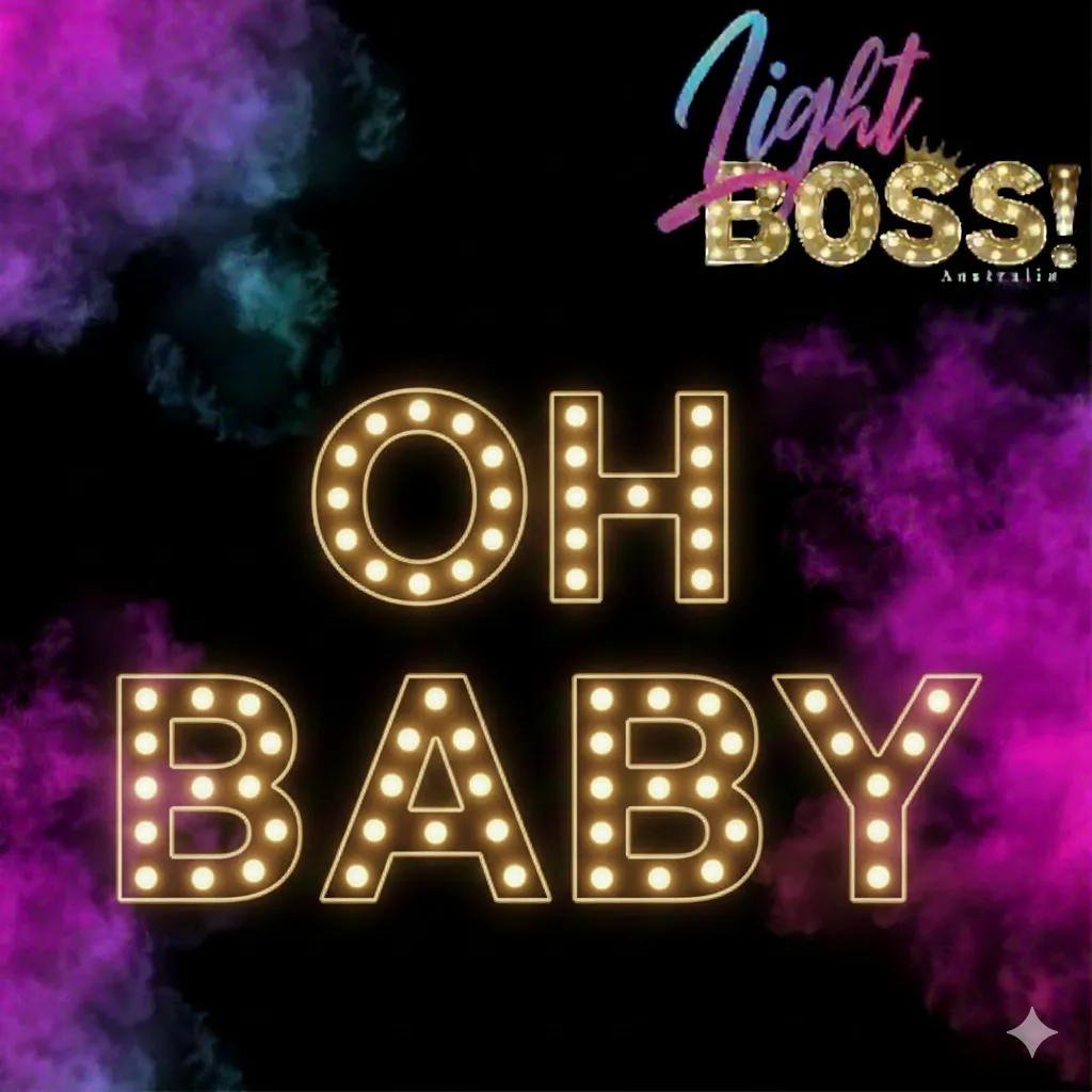 "OH BABY" 1.2m High LED Light Letters