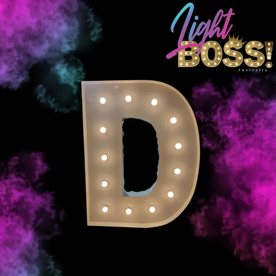"D" 600mm High LED Light Letter