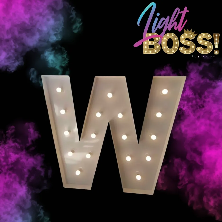 "W" 600mm High LED Light Letter