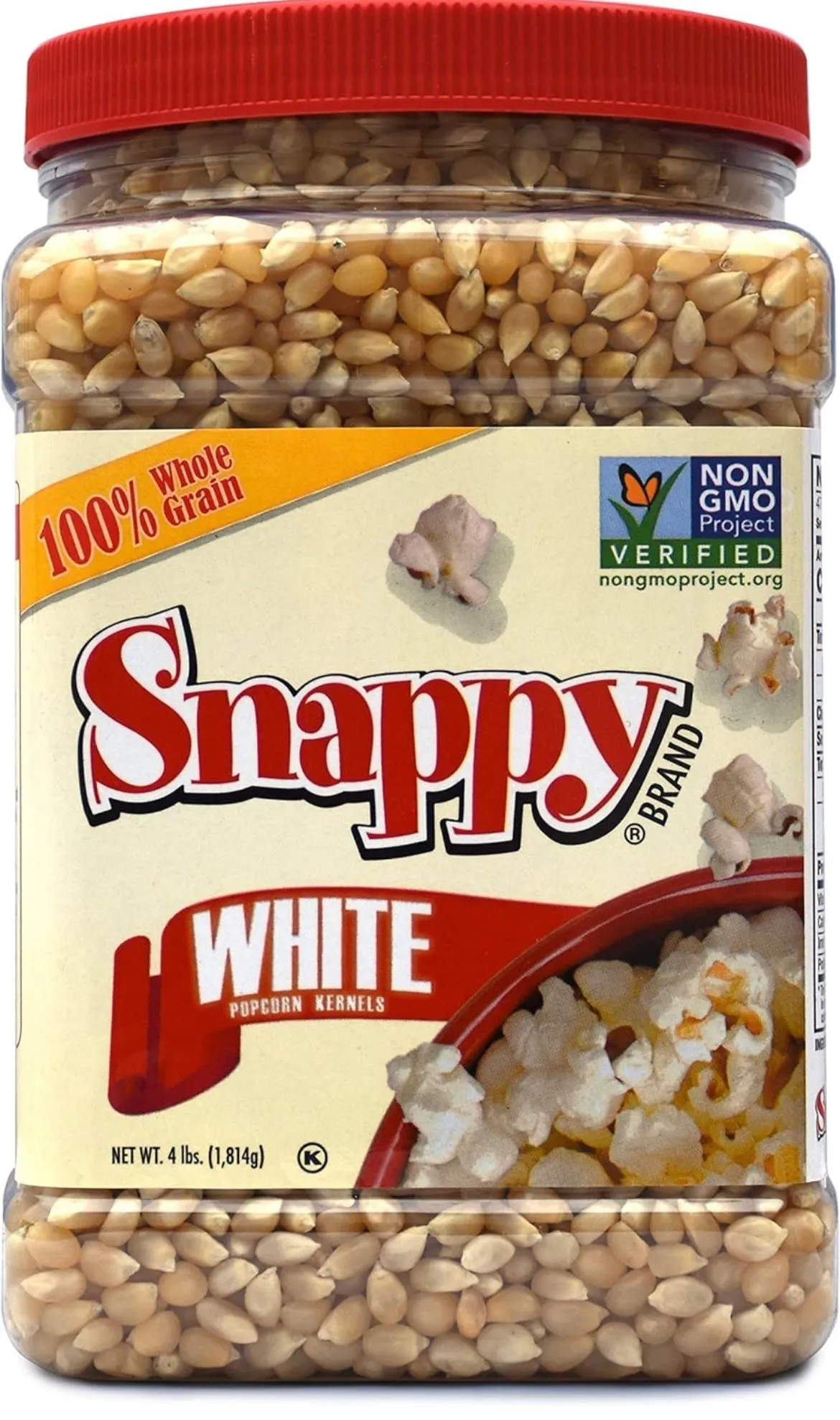 Snappy white popcorn