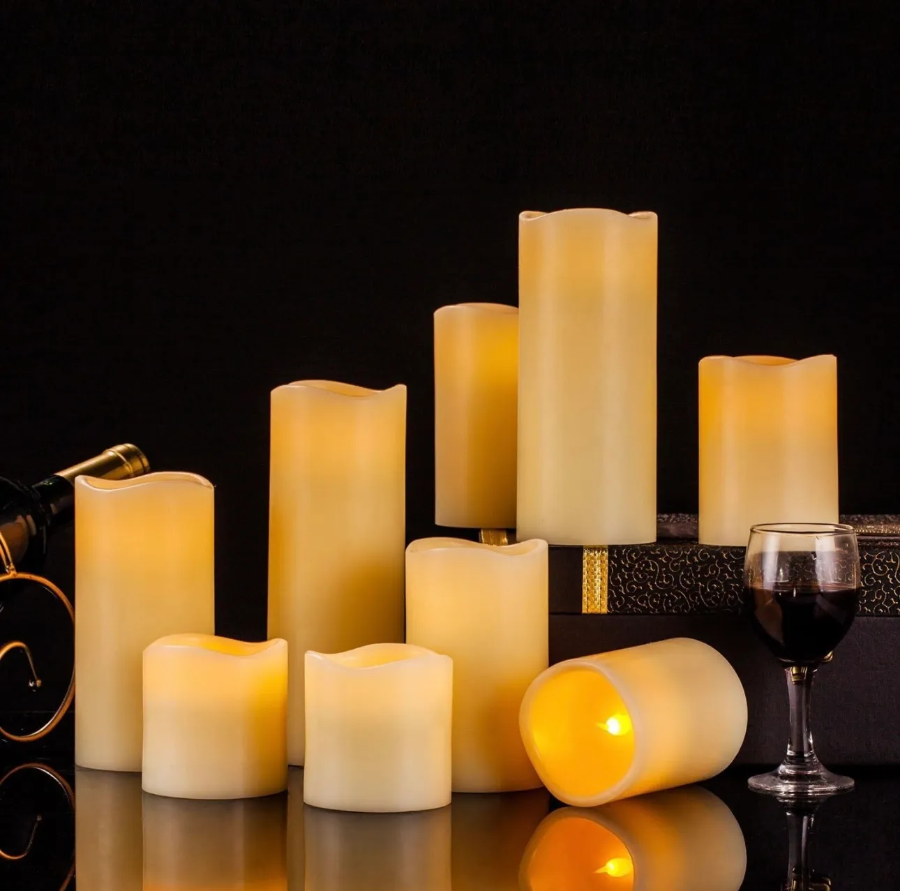 Flameless Candles Set (9)