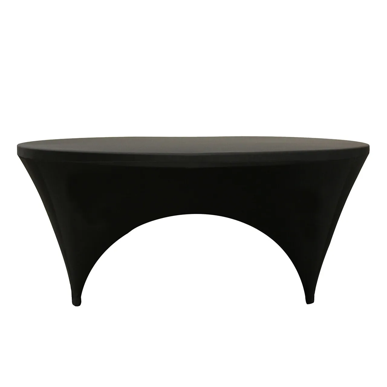 Round Table Stretch Linen Black