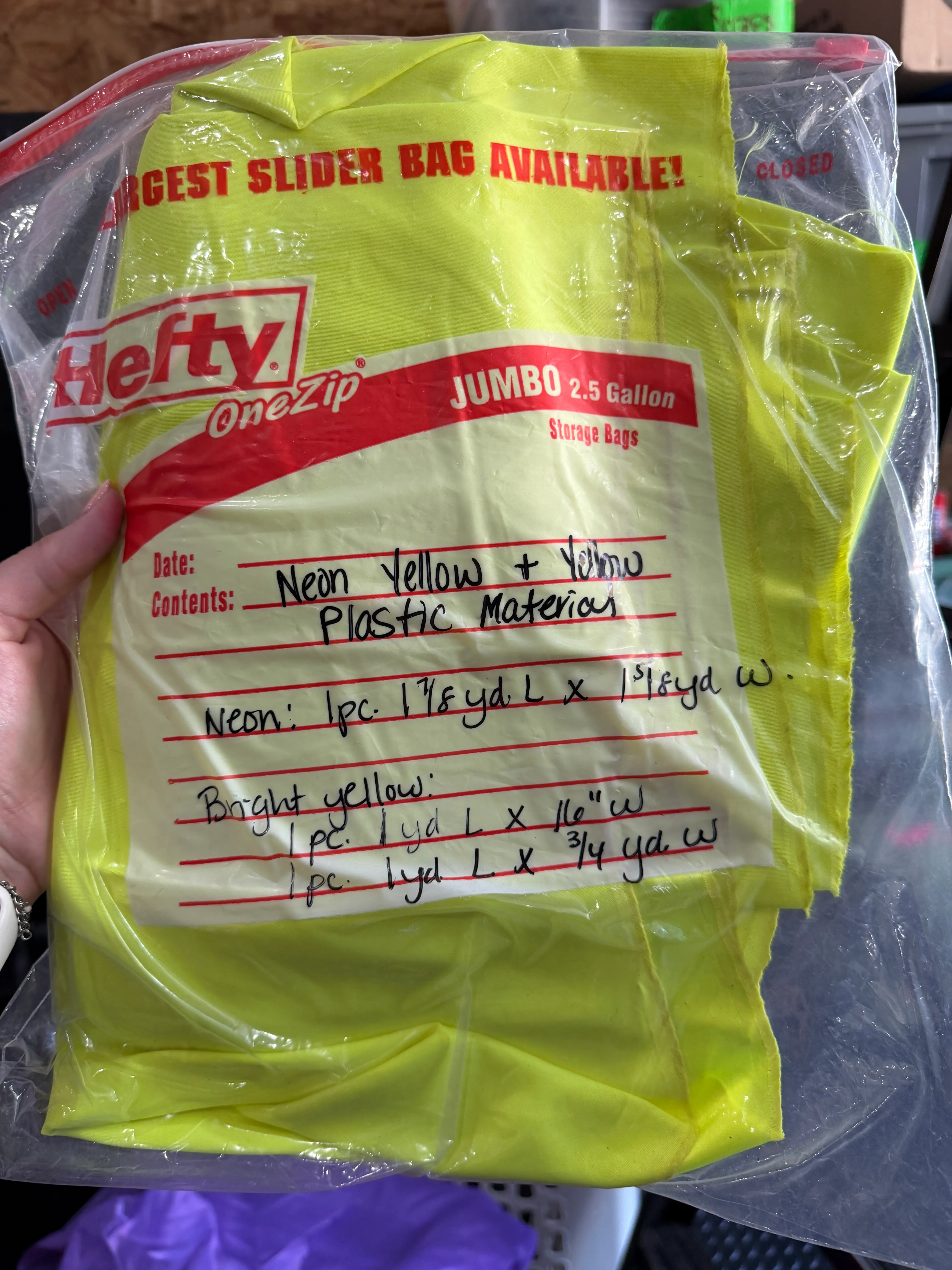 Neon Yellow + Yellow Plastic Material