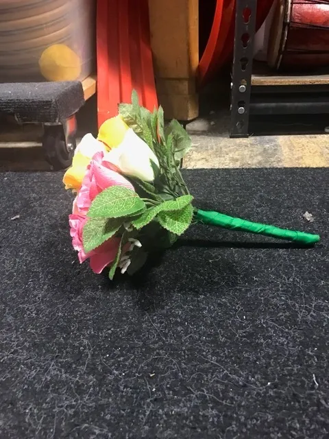 Flower Bouquet with Green Handle