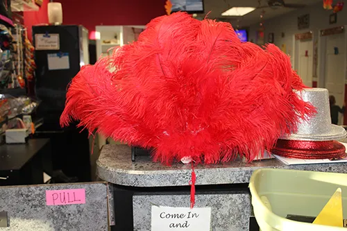 Red Feather Fans