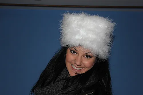 White Fur "Rockette" Headpiece