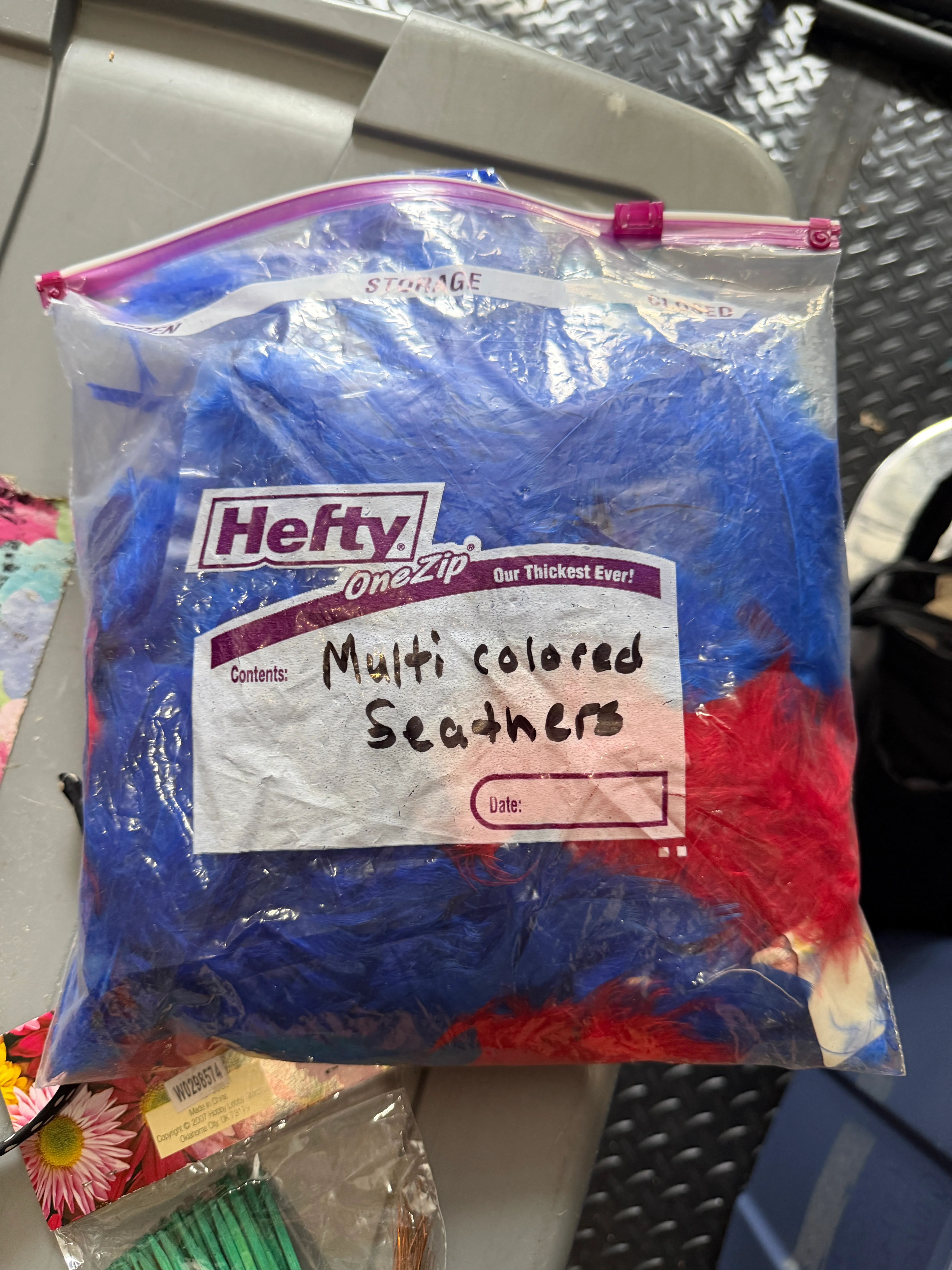 Multi Colored Feathers