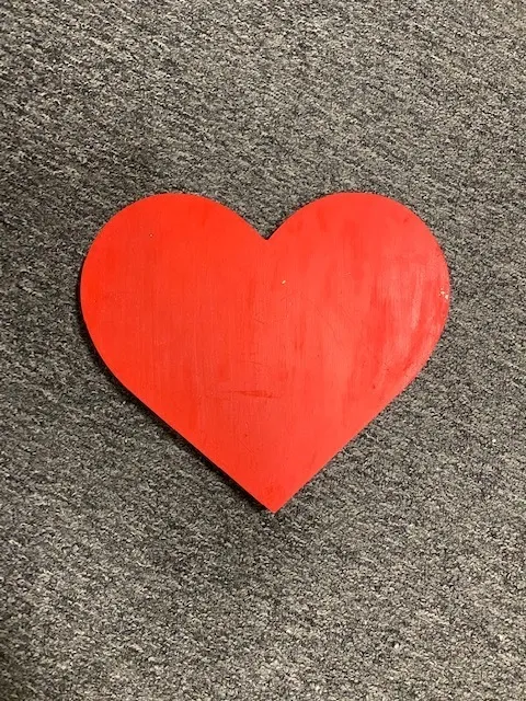 Red Wooden Hearts