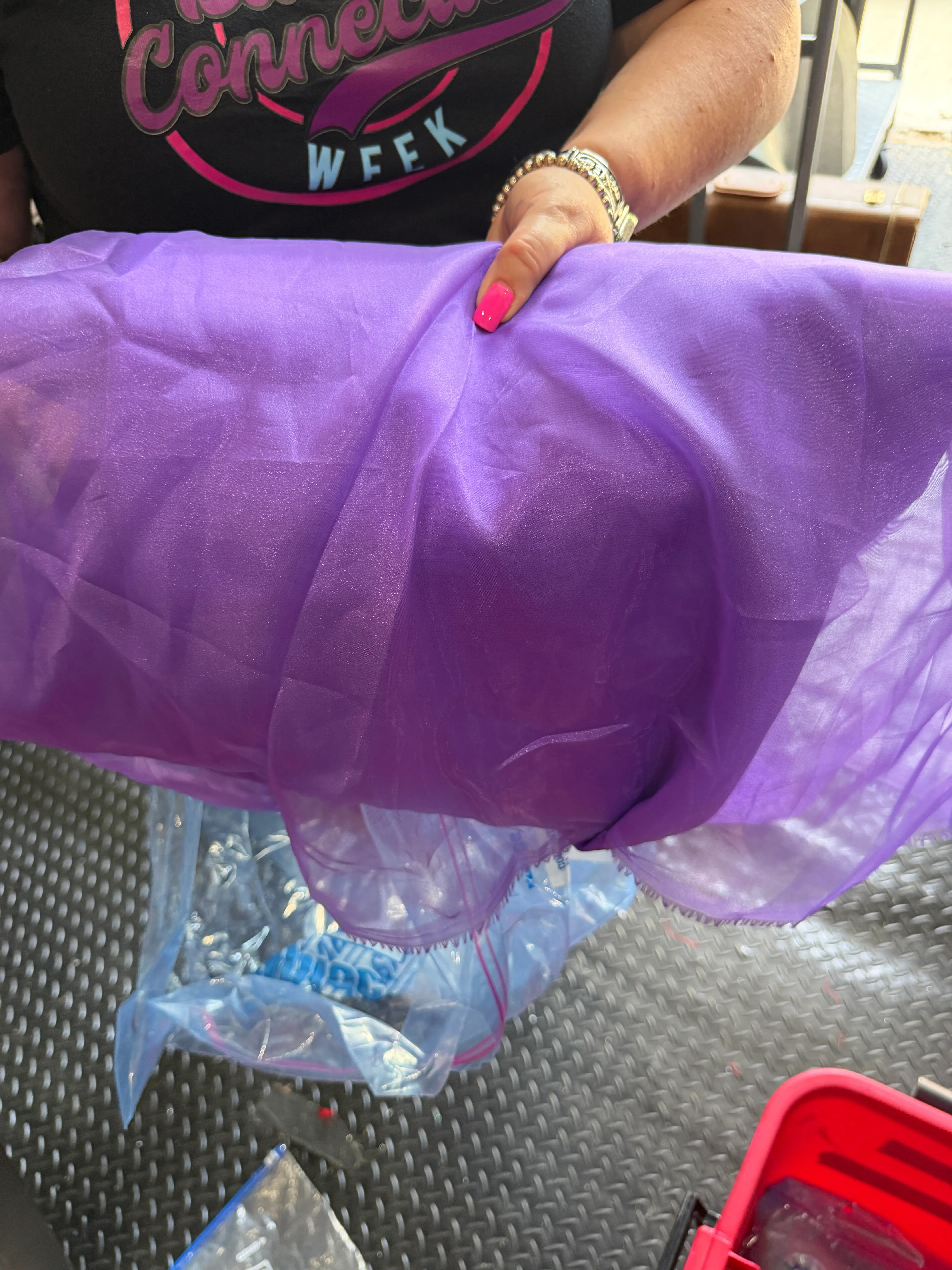 Purple Chiffon Fabric