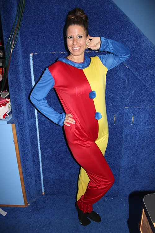 Red, Yellow, Blue Clown Jumpsuit