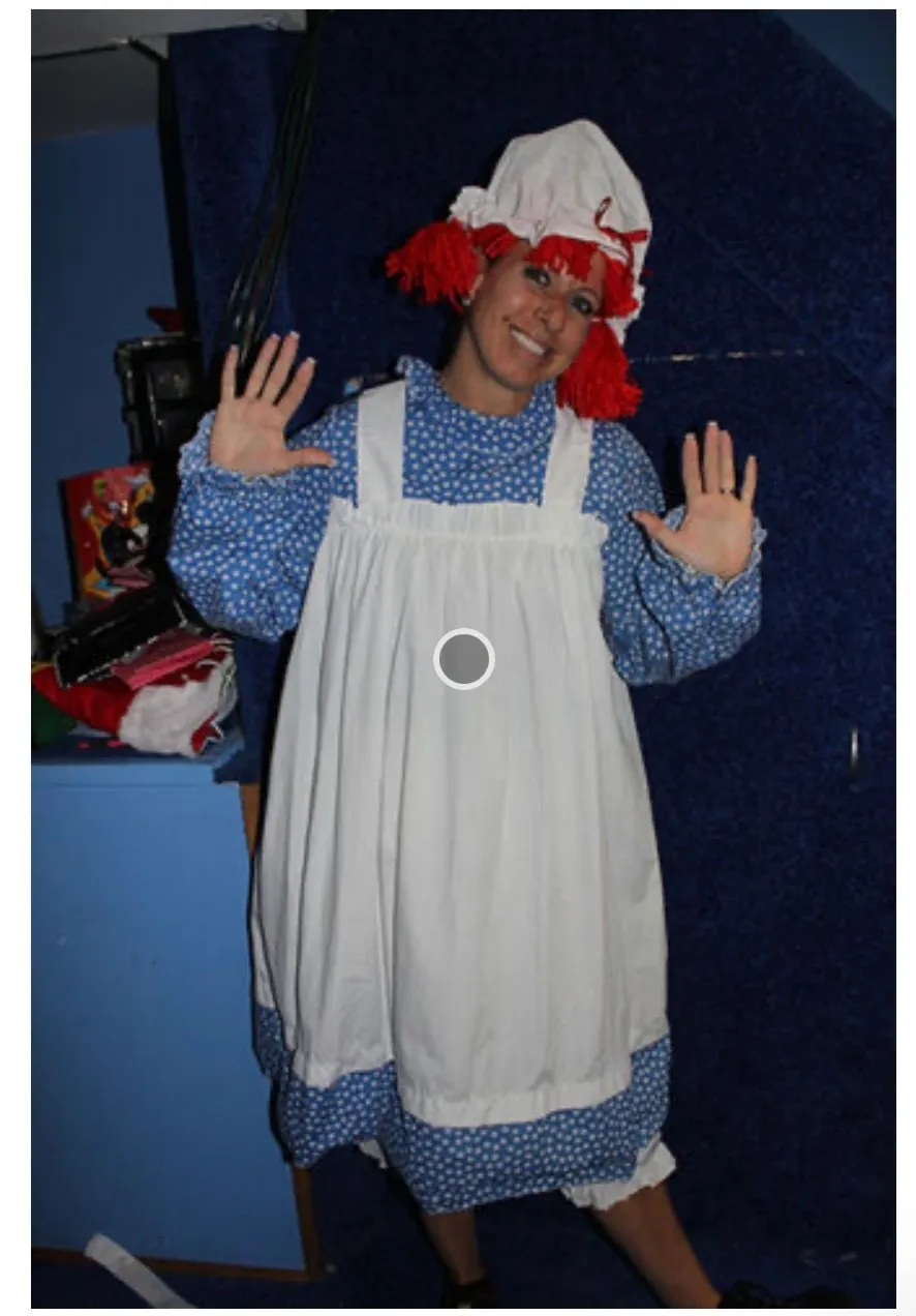 Blue & White Rag Doll Dress