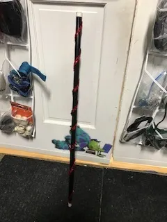 Black with Red Sparkle Canes