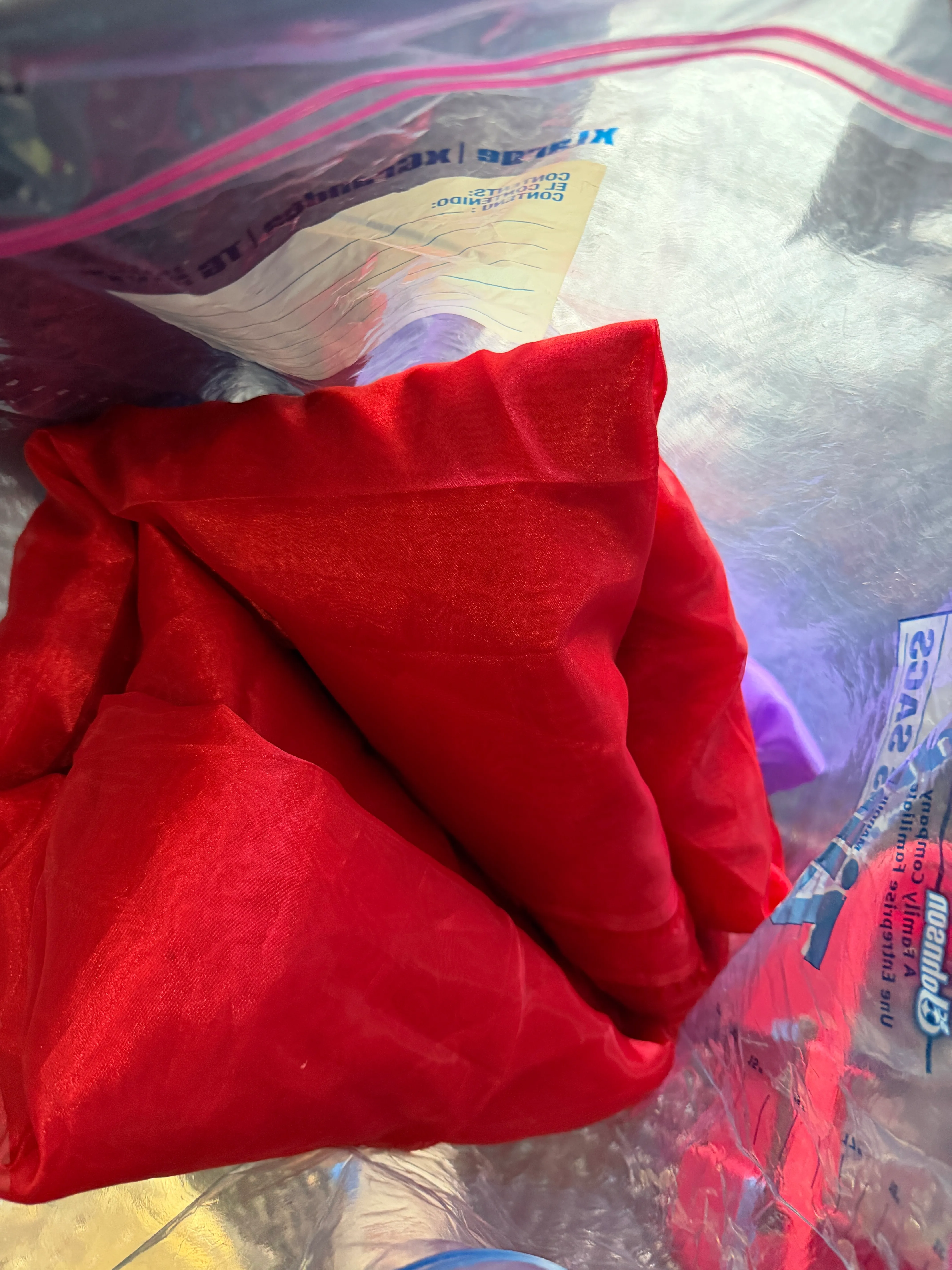 Red Chiffon Fabric