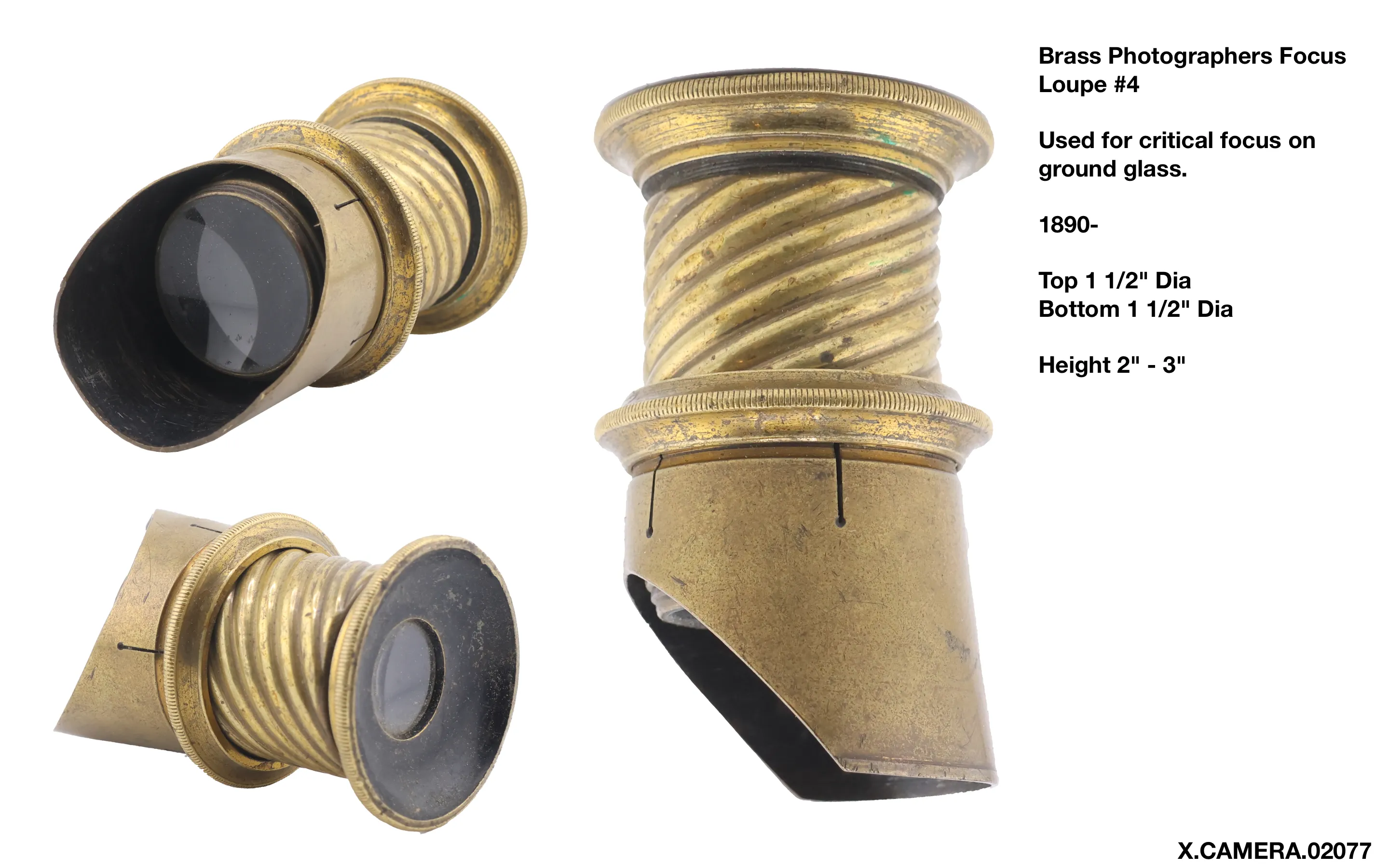Brass Photographers Focusing Loupe #4