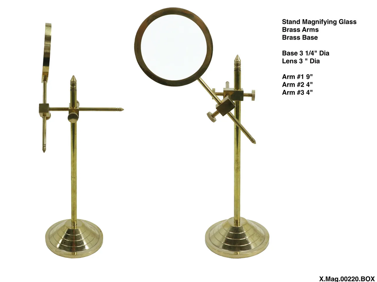 Magnifying Glass Brass Stand