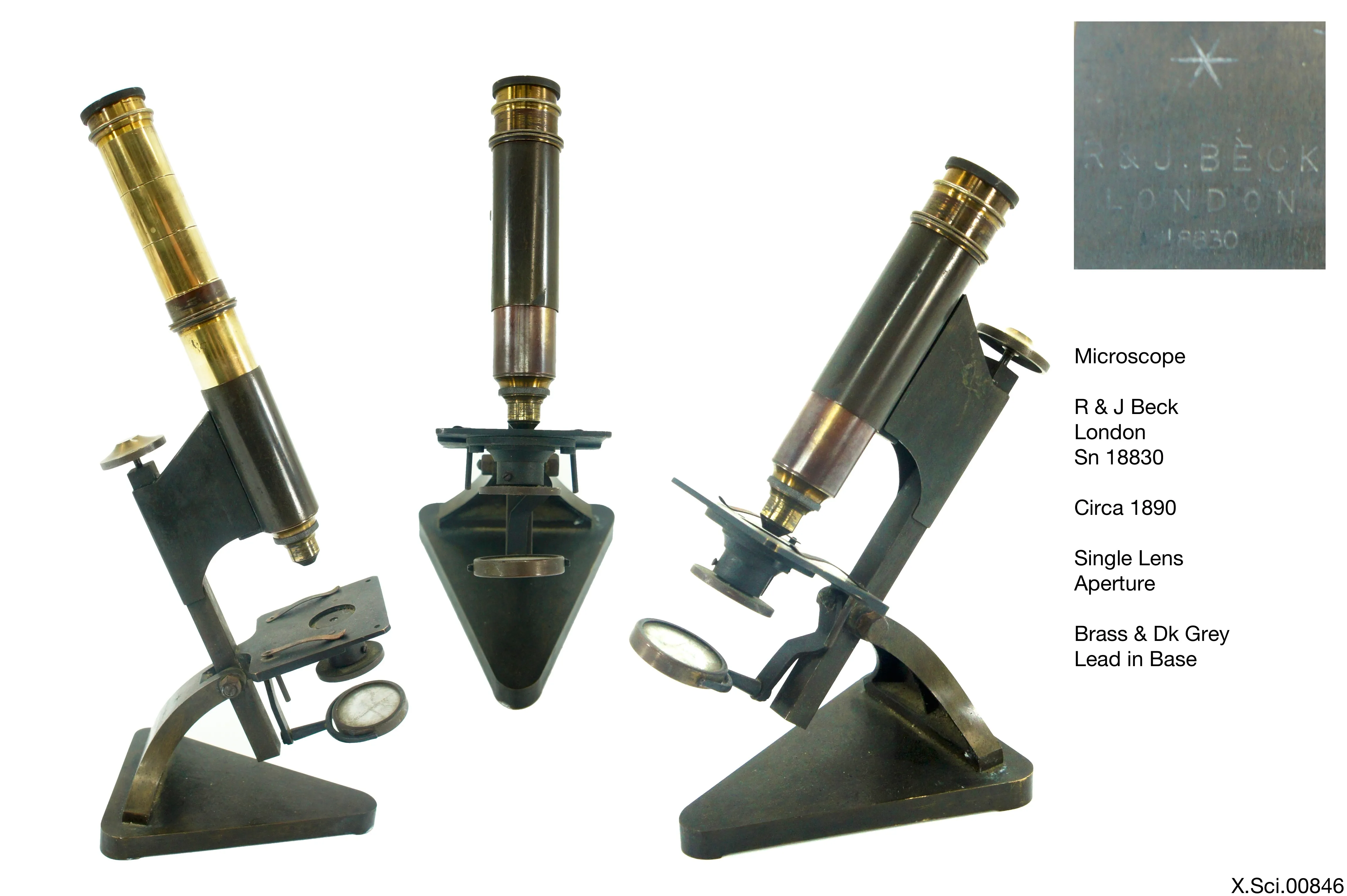 RJ Beck Star Single Lens Microscope