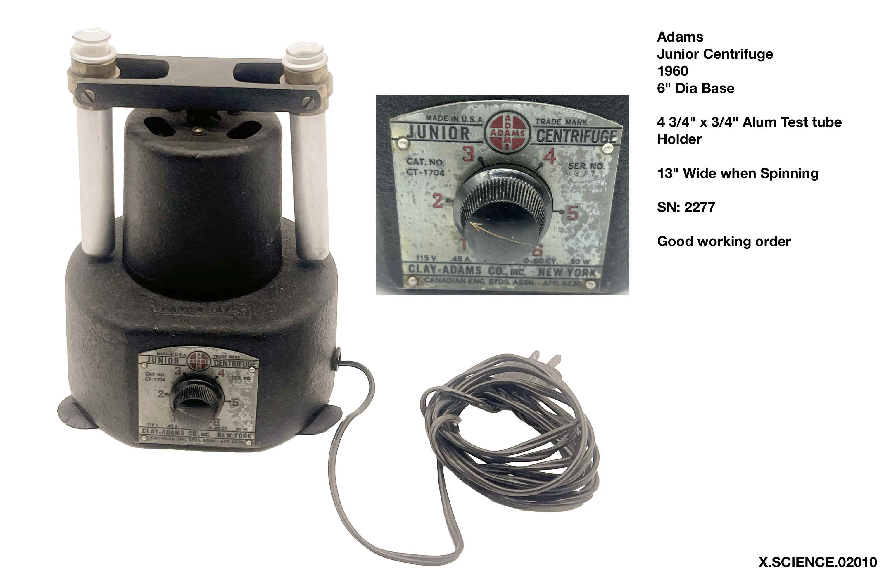 Adams Junior Centrifuge