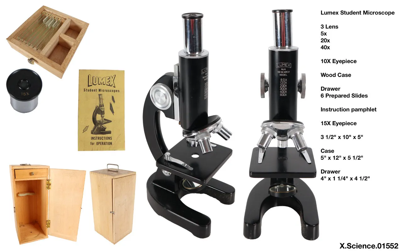 Lumex Student 3 Lens Microscope