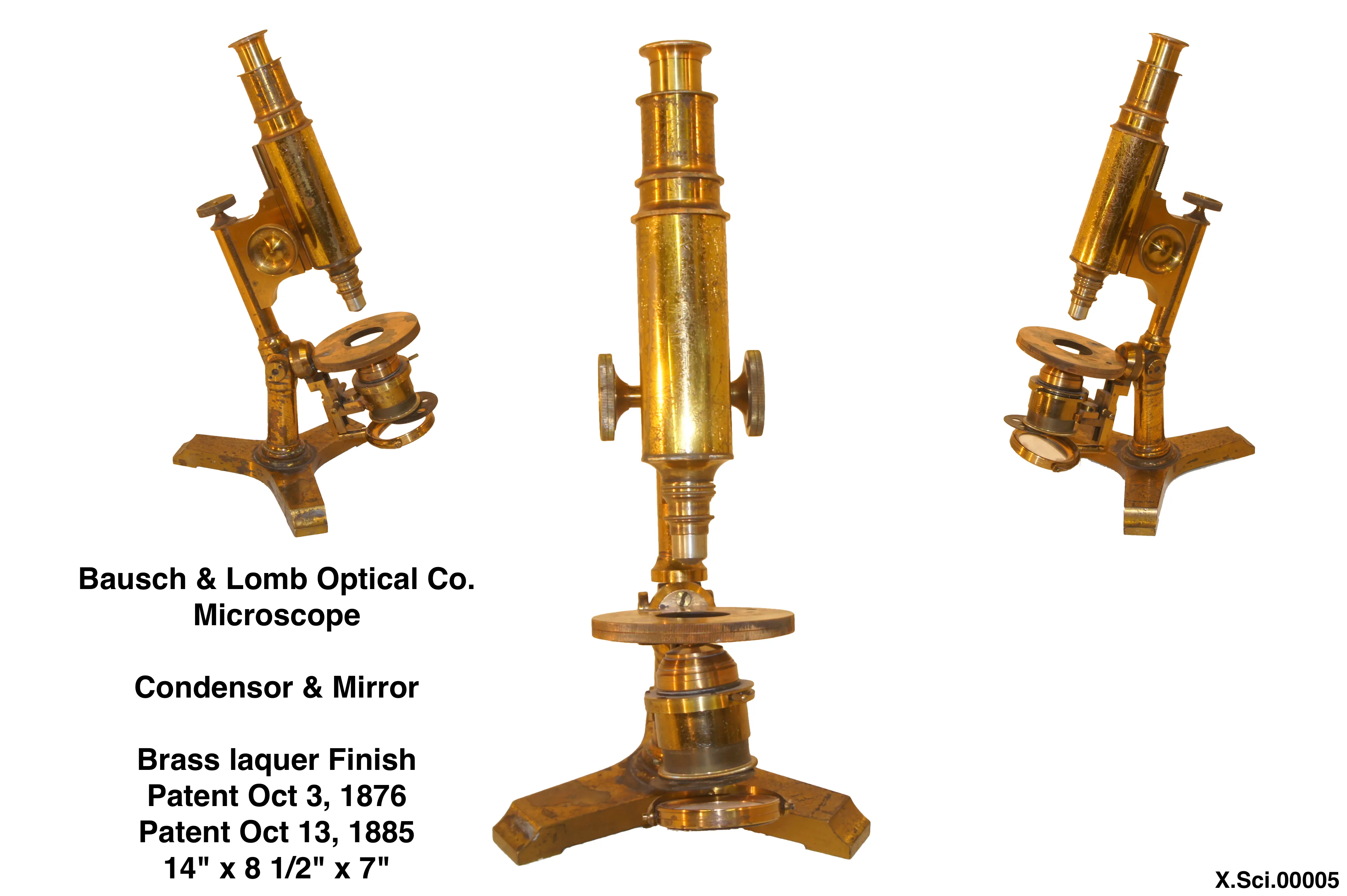 Bausch & Lomb Brass Single Lens Microscope