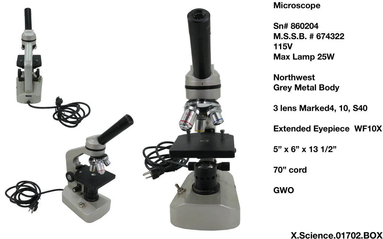 Northwest 3 Lens Microscope