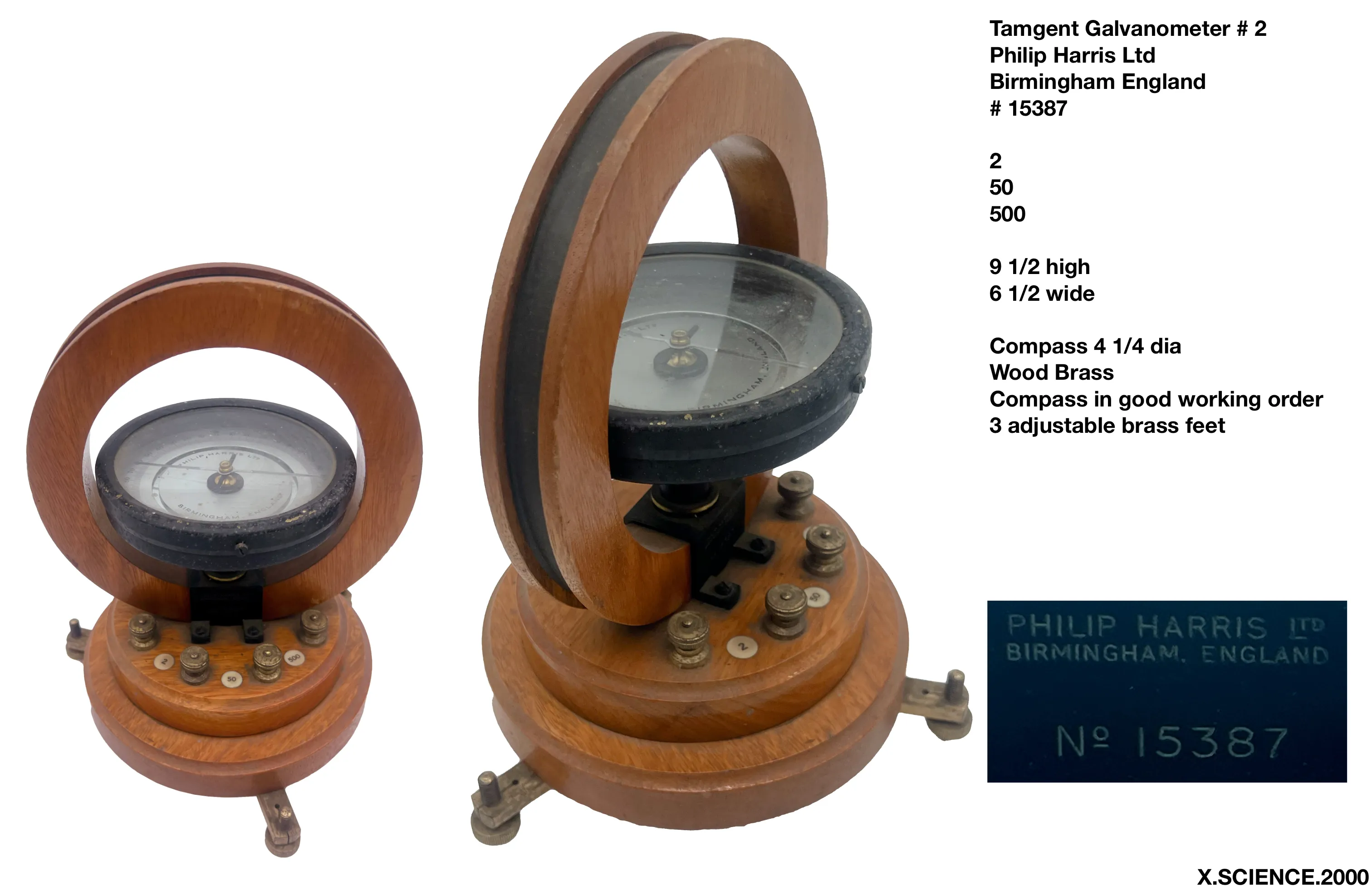 P Harris Tangent Galvanometer #2