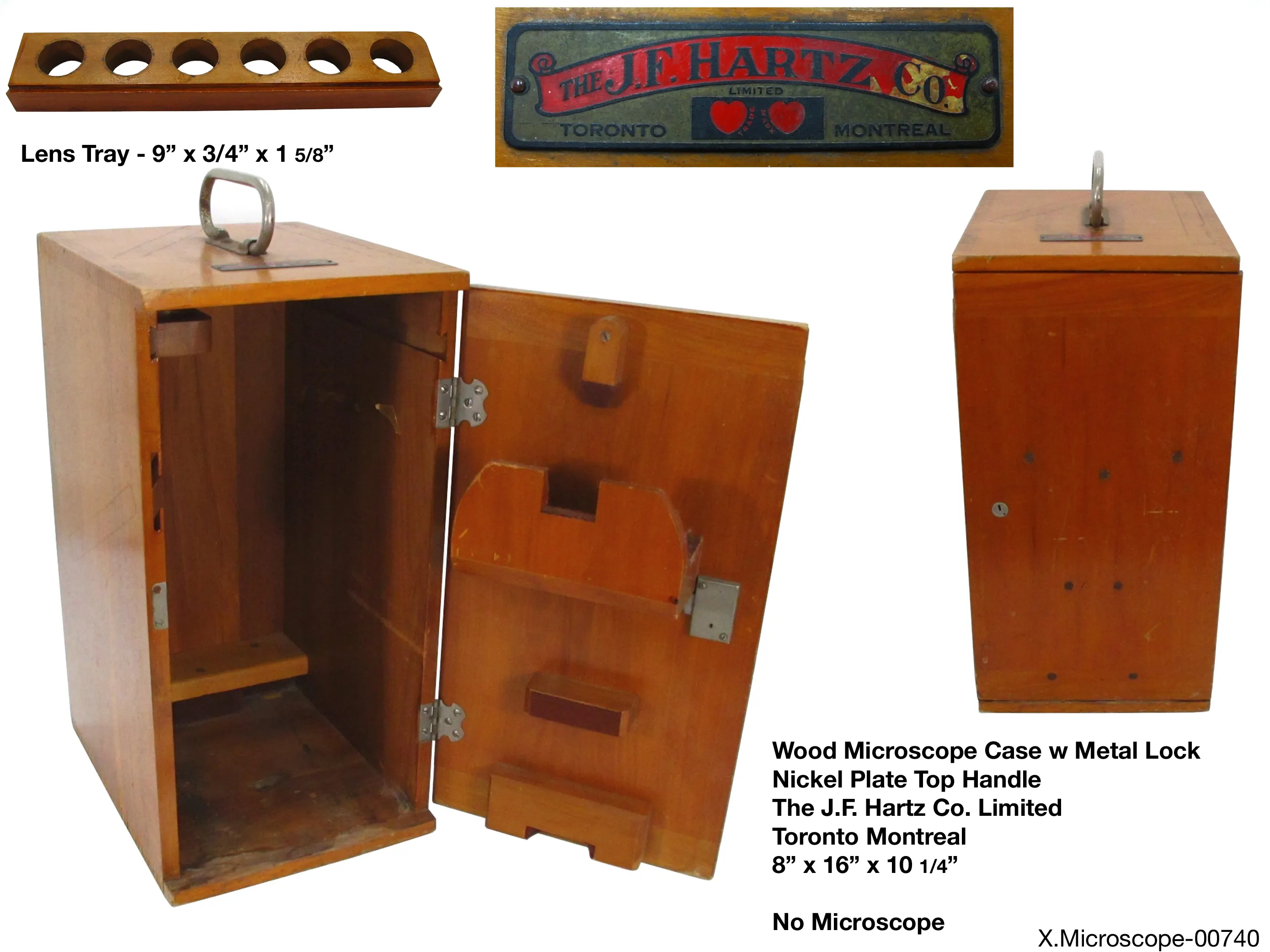 JF Hartz Microscope Wooden Case