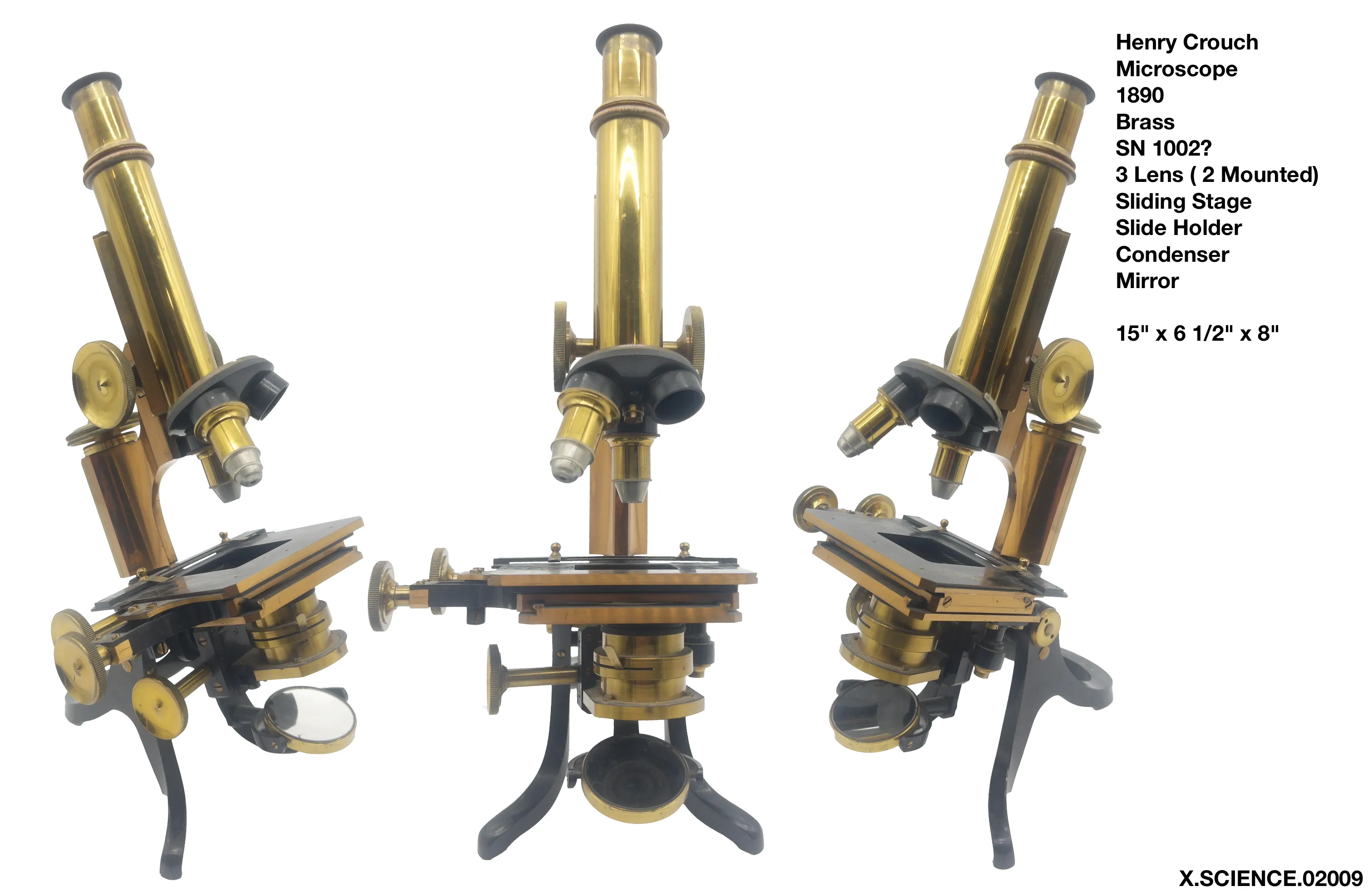 H Crouch 3 Lens Microscope