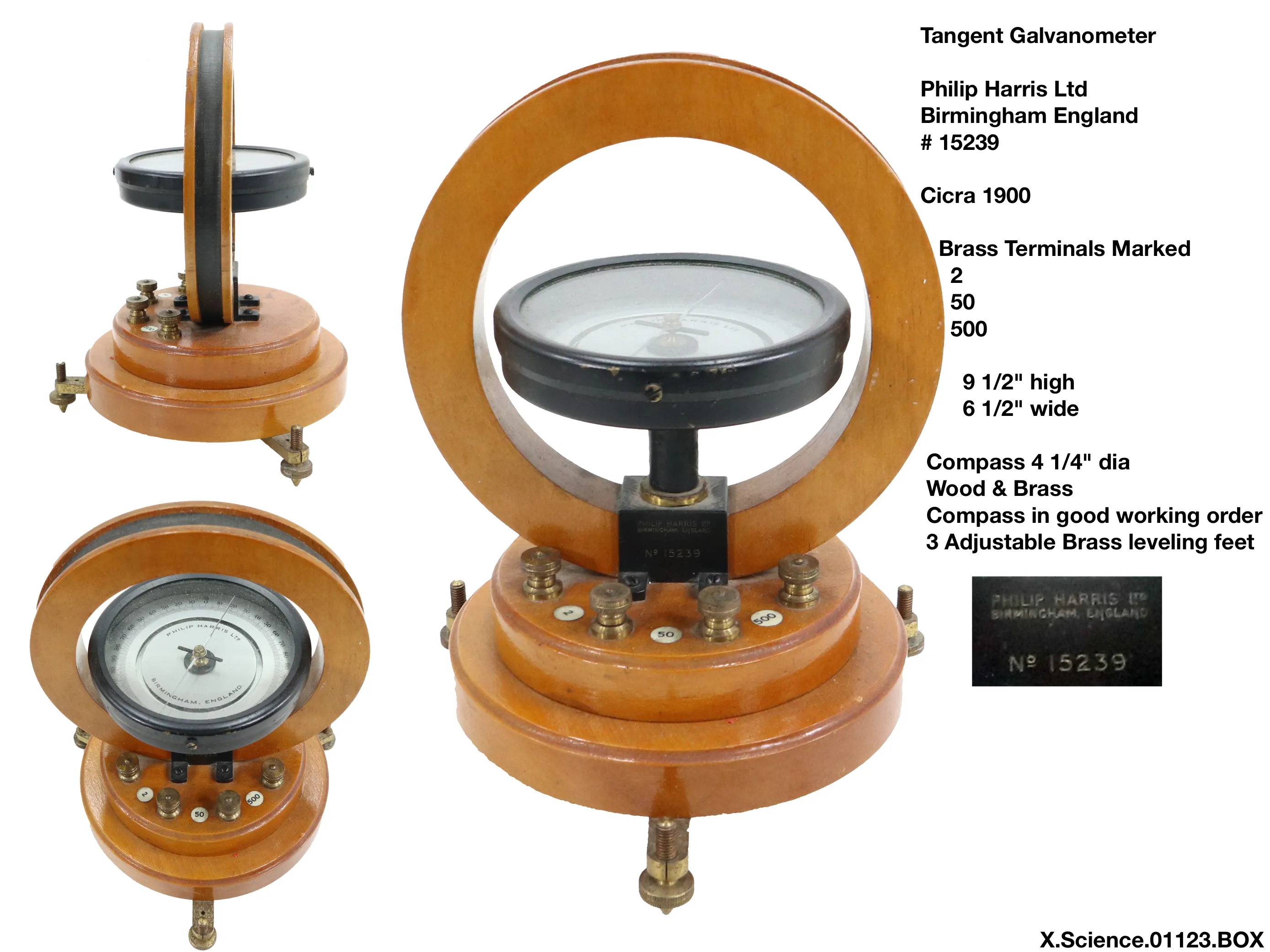 P Harris Tangent Galvanometer #1