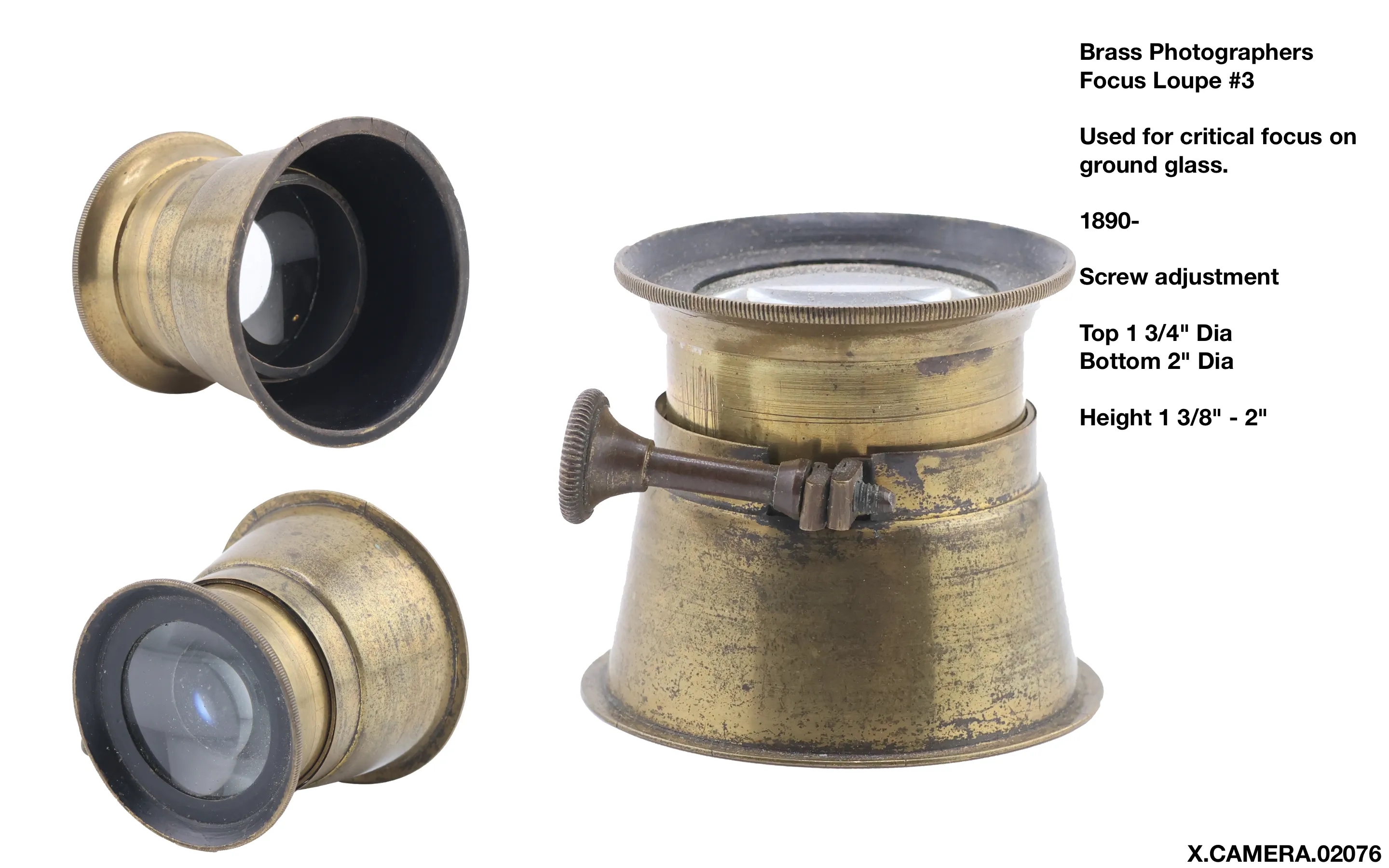 Brass Photographers Focusing Loupe #3