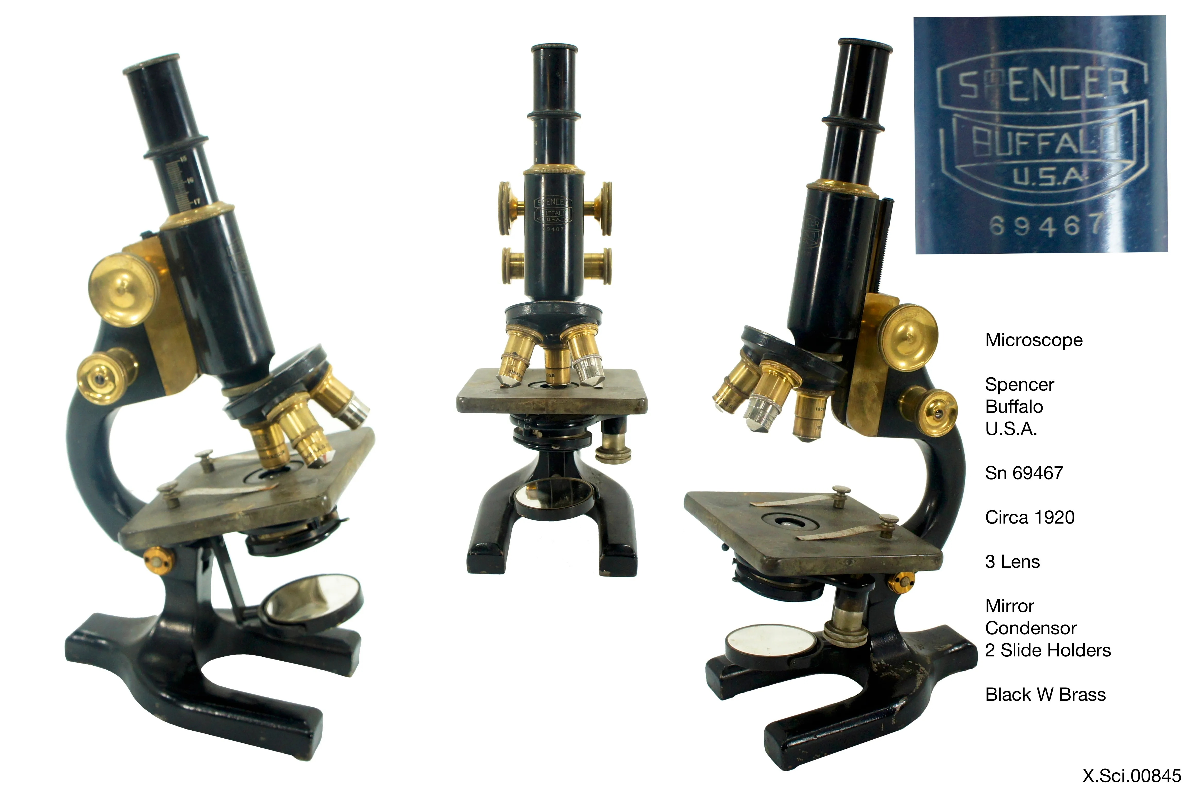 Spencer 3 Lens Microscope