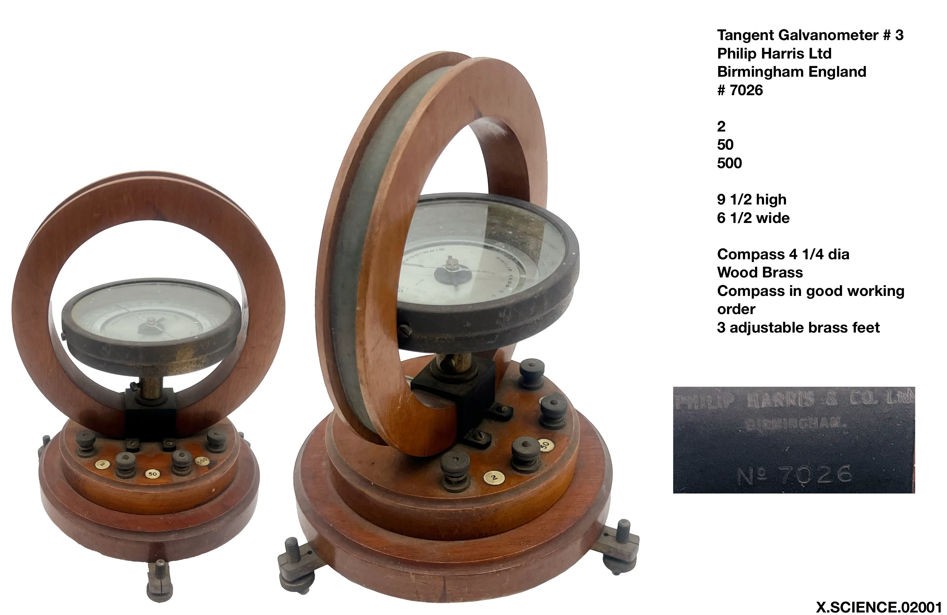 P Harris Tangent Galvanometer #3