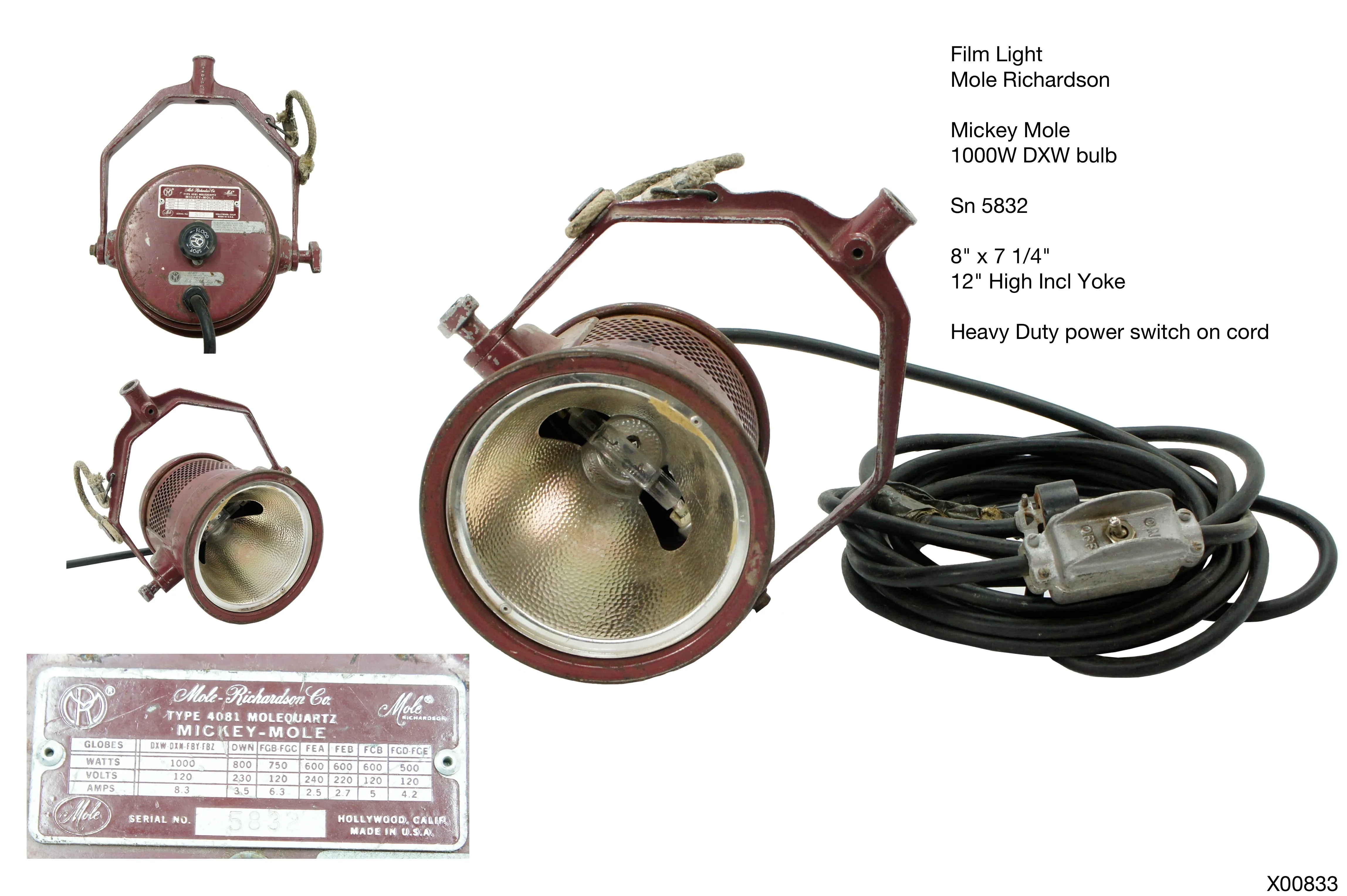 Mole Richardson Mickey Mole