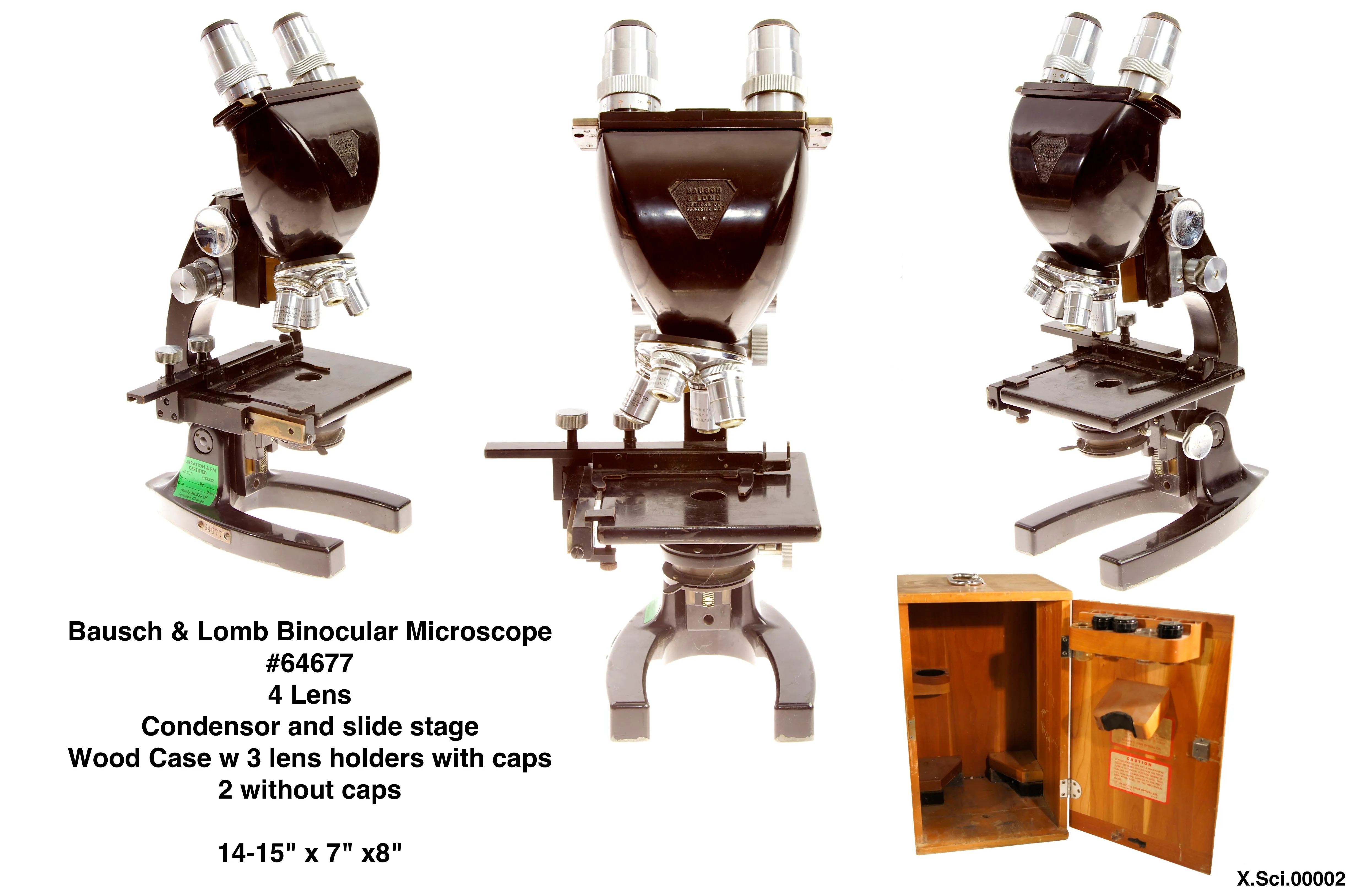 Bausch & Lomb Binocular 4 Lens Microscope 