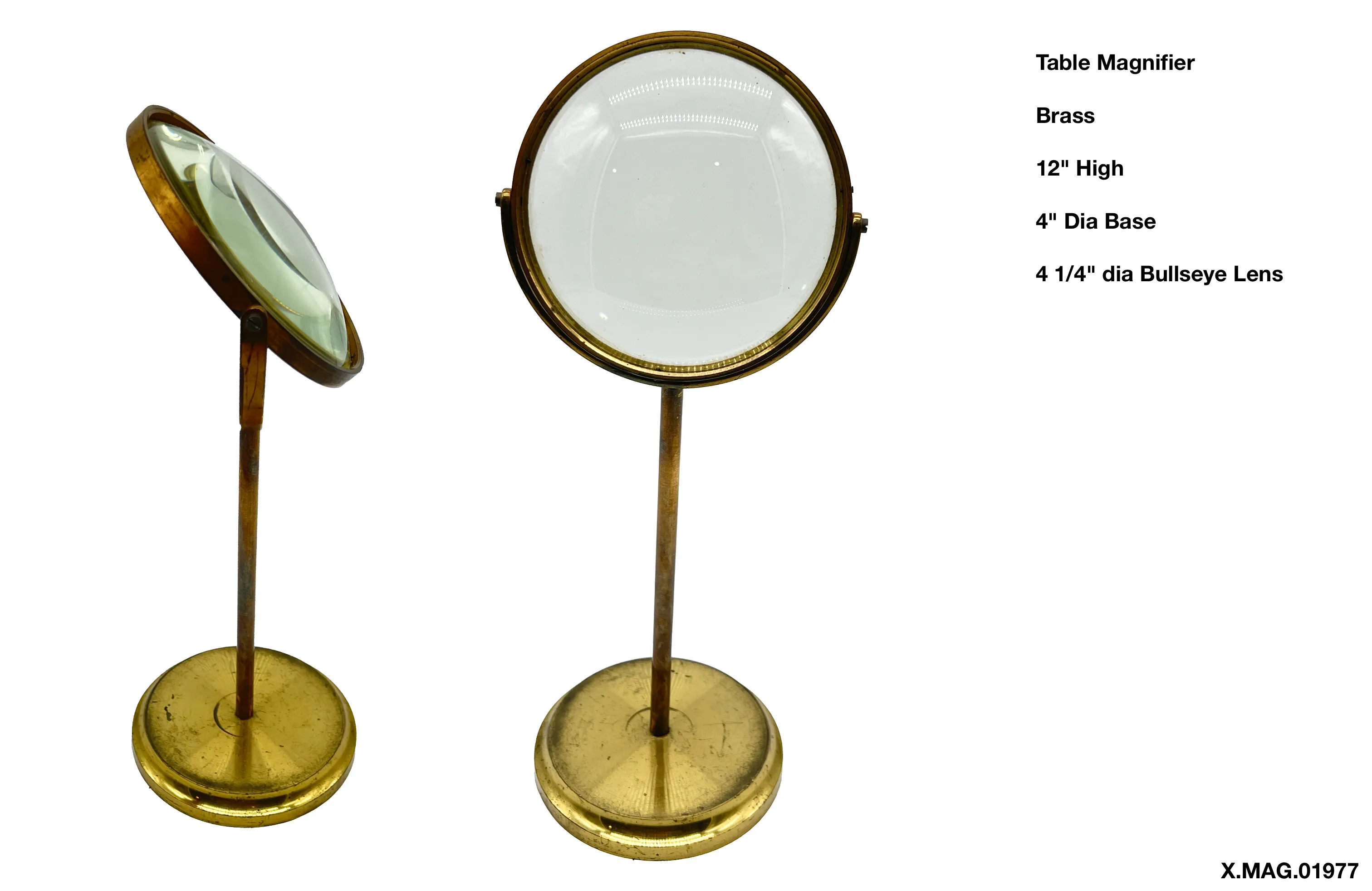 Table Mag Glass Brass